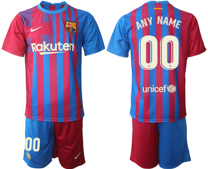 Men 2021-2022 Club Barcelona home red customized Nike Soccer Jerseys->barcelona jersey->Soccer Club Jersey